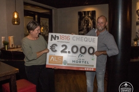 Donatie van € 4.000, = aan onze goede doelen Stichting ALS Nederland en Stichting Metakids